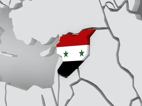 Weltkarte. syrien. — Stockfoto