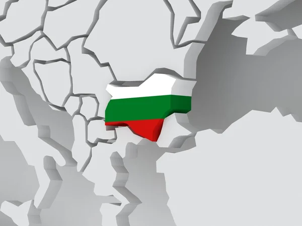 Weltkarte. Bulgaren. — Stockfoto