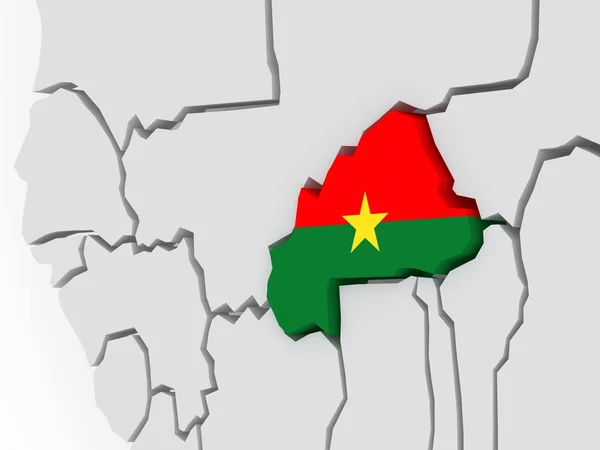 Karta över världar. Burkina faso. — Stockfoto