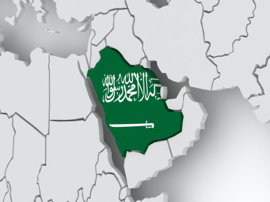Dünya Haritası. Suudi Arabistan.