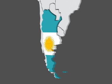 carte des mondes. Argentine.