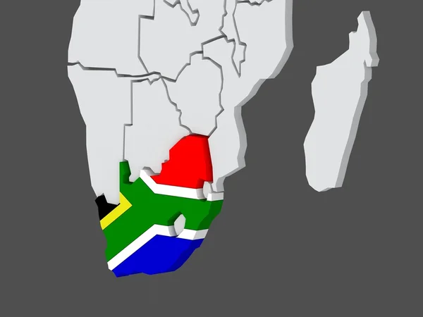 Mapa de mundos. Sudafrica . —  Fotos de Stock