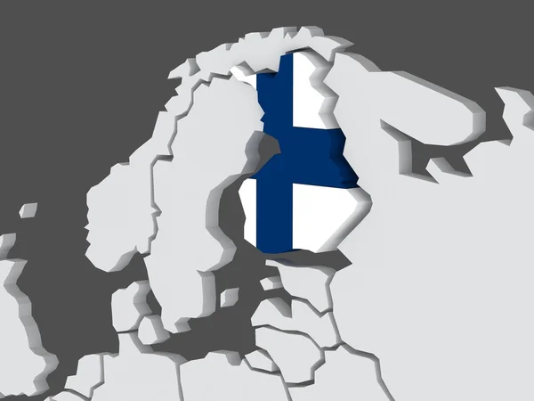 Weltkarte. Finnland. — Stockfoto