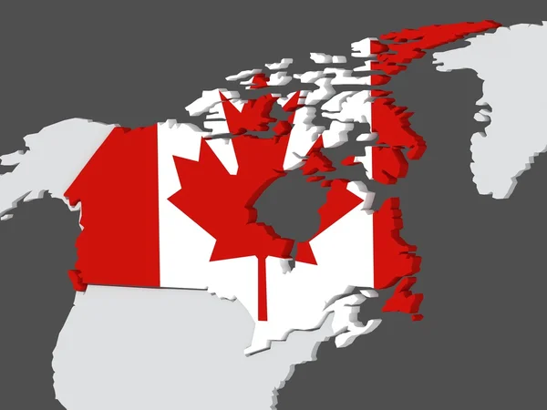 Map of worlds. Canada. — Stock Photo, Image