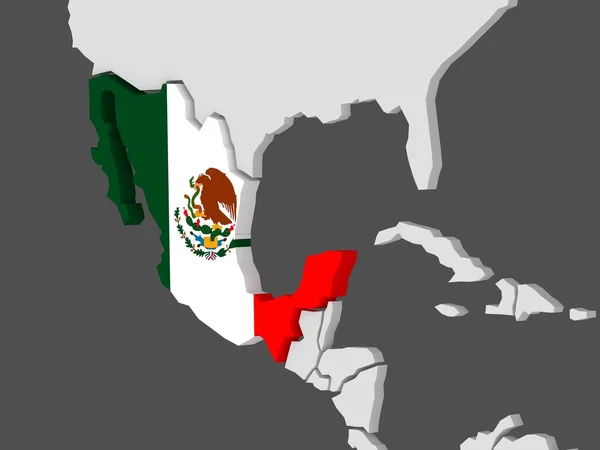 Map of worlds. Mexico. — Stock Photo, Image