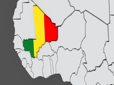 Dünya Haritası. mali.