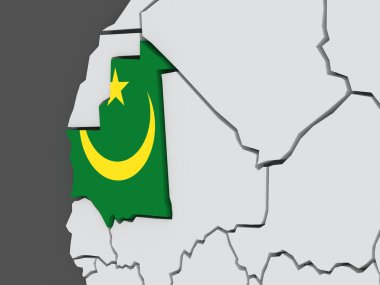 Dünya Haritası. Moritanya.