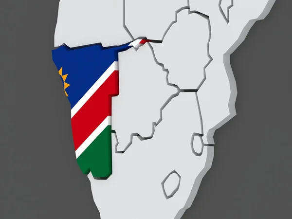 Mapa dos mundos. Namíbia . — Fotografia de Stock