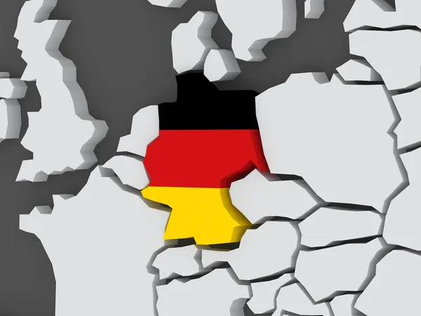 Kaart van werelden. Duitsland. — Stockfoto