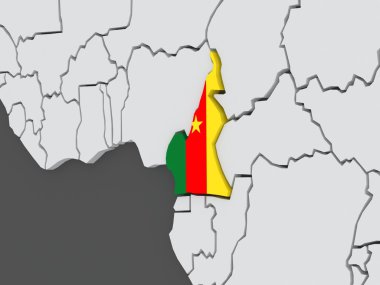 Dünya Haritası. Kamerun.