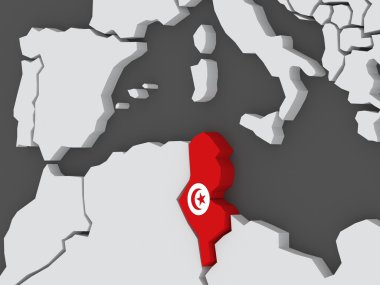 Dünya Haritası. Tunus.