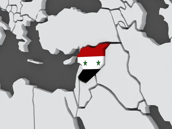 Map of worlds. Syria. — Stock Photo, Image