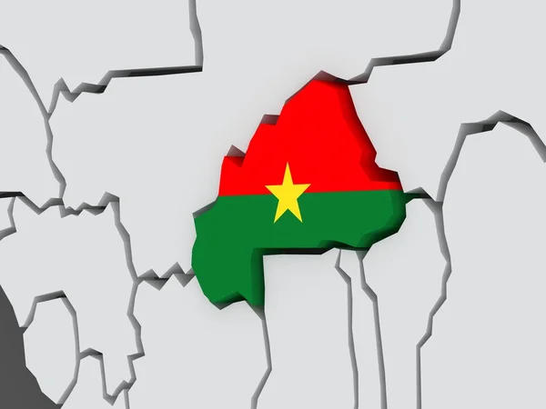 Karta över världar. Burkina faso. — Stockfoto