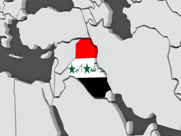 Mapa świata. Irak. — Zdjęcie stockowe