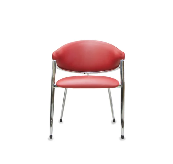 빨간 가죽으로 만든 현대식 사무실 의자. 고립됨 — 스톡 사진