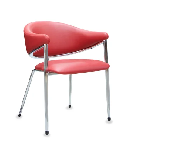 Μοντέρνα καρέκλα γραφείου από κόκκινο δέρμα. Μεμονωμένα — Φωτογραφία Αρχείου