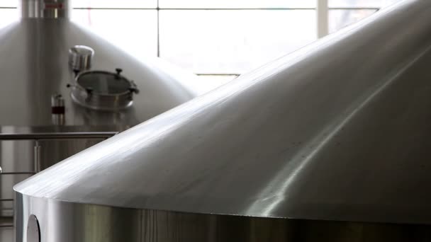Brewing production - mash vats. — Stock Video