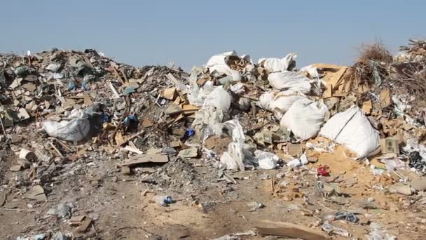 Büyük çöp döküm atıkları — Stok video