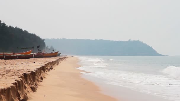 Prachtig strand in Goa — Stockvideo