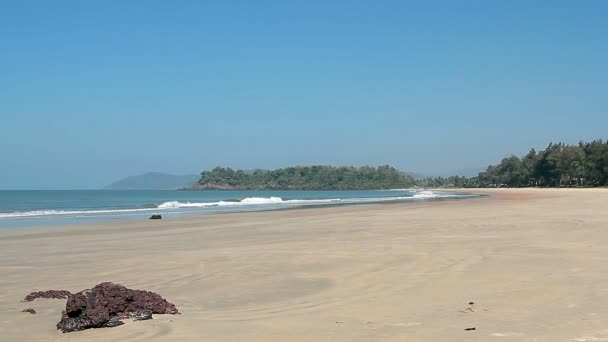 Hermosa playa Talpona Goa — Vídeo de stock