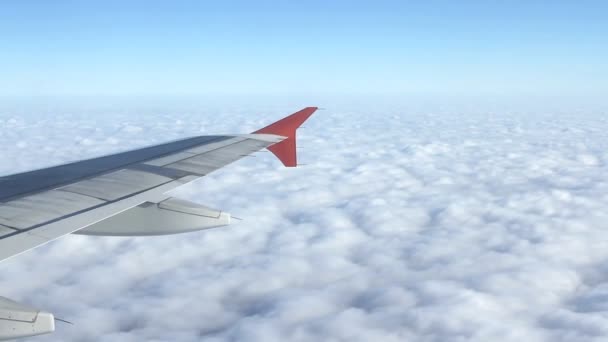 飞机翼飞行中的飞机 — 图库视频影像