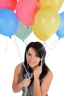 genç kız beyaz arka plan üzerinde Hip-Hop dans