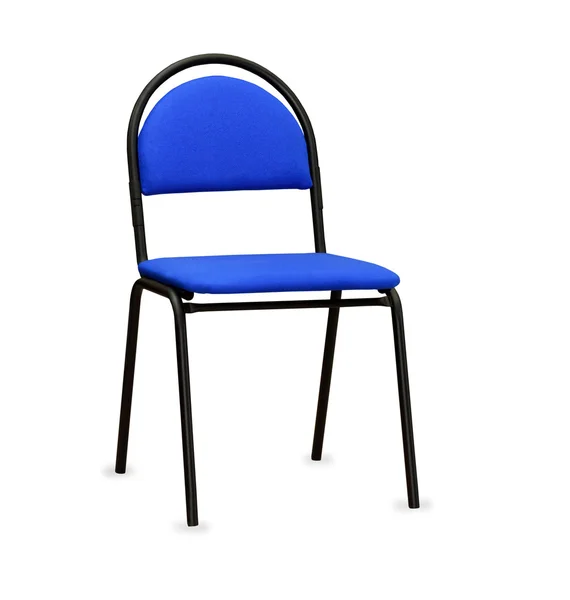 Niebieskie krzesło. na białym tle — Zdjęcie stockowe