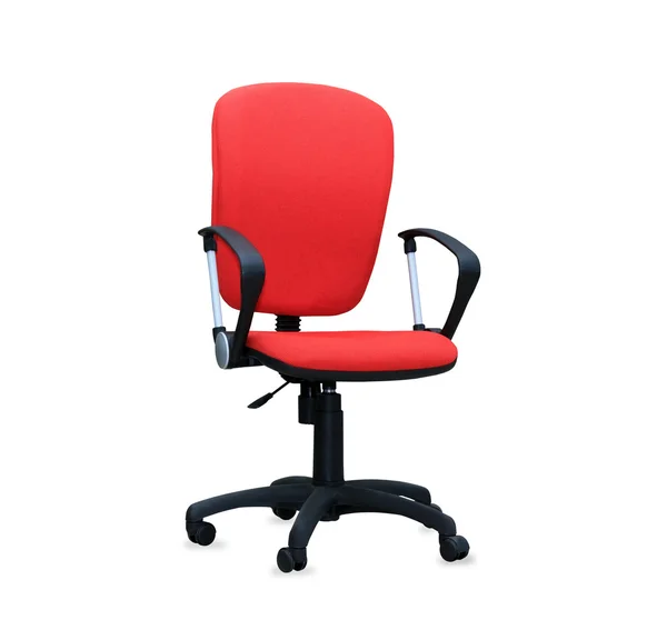 Красное офисное кресло. Isolated — стоковое фото