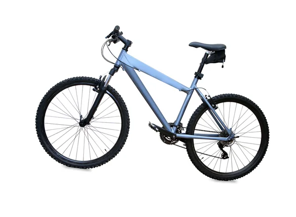 Blue mountain bike elszigetelt fehér háttér felett — Stock Fotó