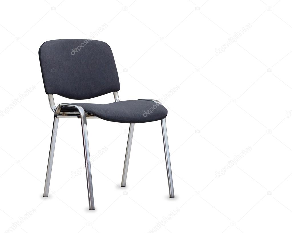 The gray office chair. Isolated
