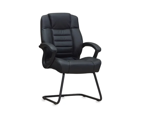 The office chair from black leather. Isolated — Stock Photo, Image