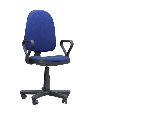 La sedia blu dell'ufficio. Isolato — Foto Stock