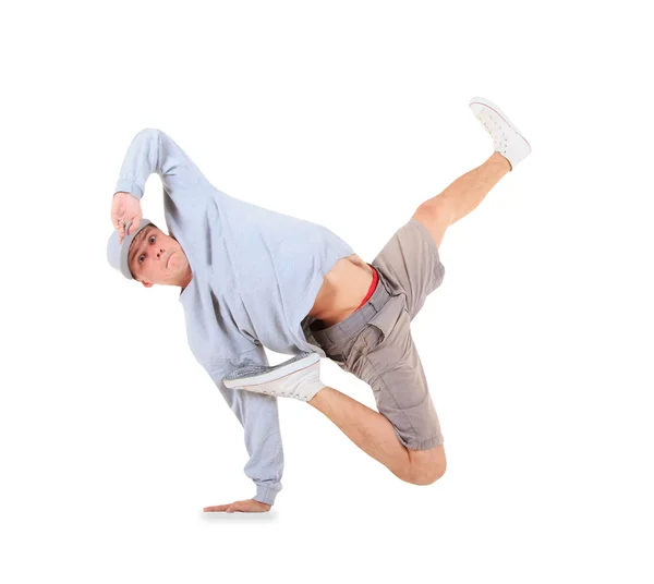 Adolescente dançando break dance em ação — Fotografia de Stock