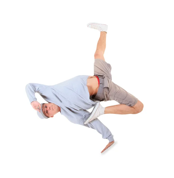 Tonåring dancing break dance i aktion — Stockfoto
