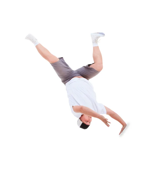 Teenager dancing break dance in action — Stock Photo, Image