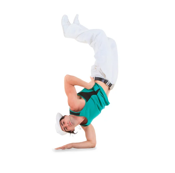 Adolescente dançando break dance em ação — Fotografia de Stock