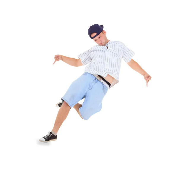 Teenager tanzt Breakdance in Aktion — Stockfoto