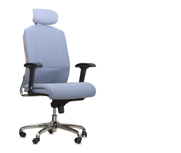 The blue cloth office chair isolated over white — Stock Photo, Image