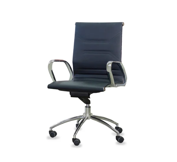 Modern office chair from black leather. Isolated — Stock Photo, Image