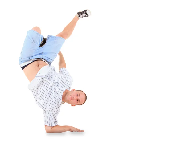 Adolescente dançando break dance em ação — Fotografia de Stock