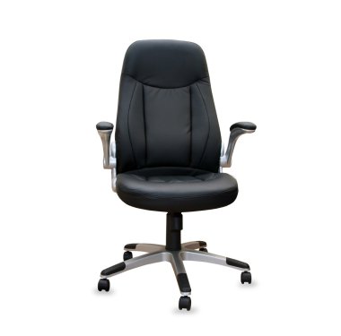 Modern ofis koltuğu siyah deri. izole