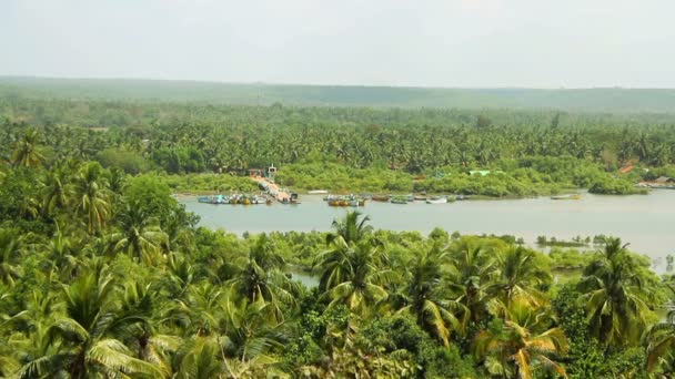 Panorama syn på goa naturen i Indien — Stockvideo