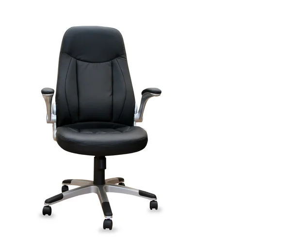 Modern office chair from black leather. — Stock Photo, Image