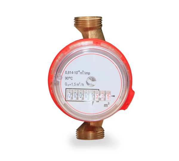 Water meter isolated on white background — Stock Photo, Image