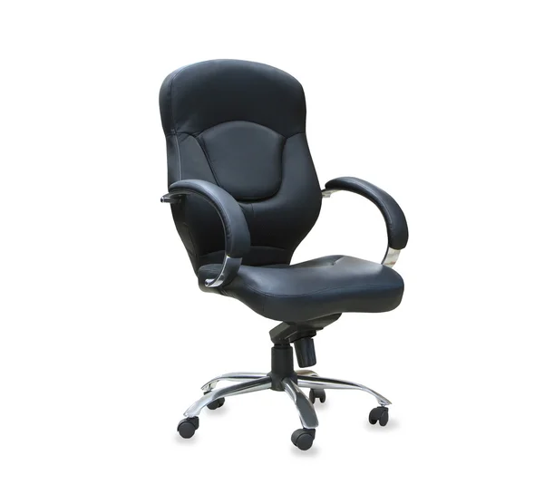 Modern ofis koltuğu siyah deri. — Stok fotoğraf