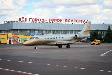 Volgograd, Rusya Federasyonu - Ağustos 07,2015: uçak borç verme