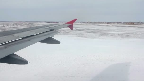 Vue de l'avion avant le décollage .
