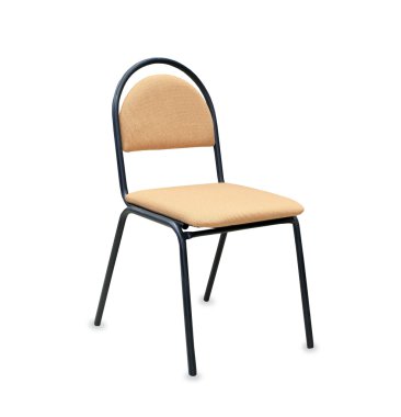 Modern ofis koltuğu beyaz üzerinde bej kumaştan