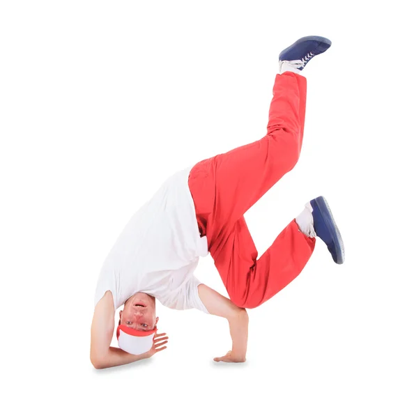 Tiener dans break dance in actie — Stockfoto