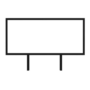 Beyaz arka planda sokak reklam panosu. 3B görüntüleme